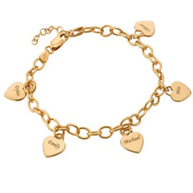 Name Your Heart Custom Engraved Name Bracelet