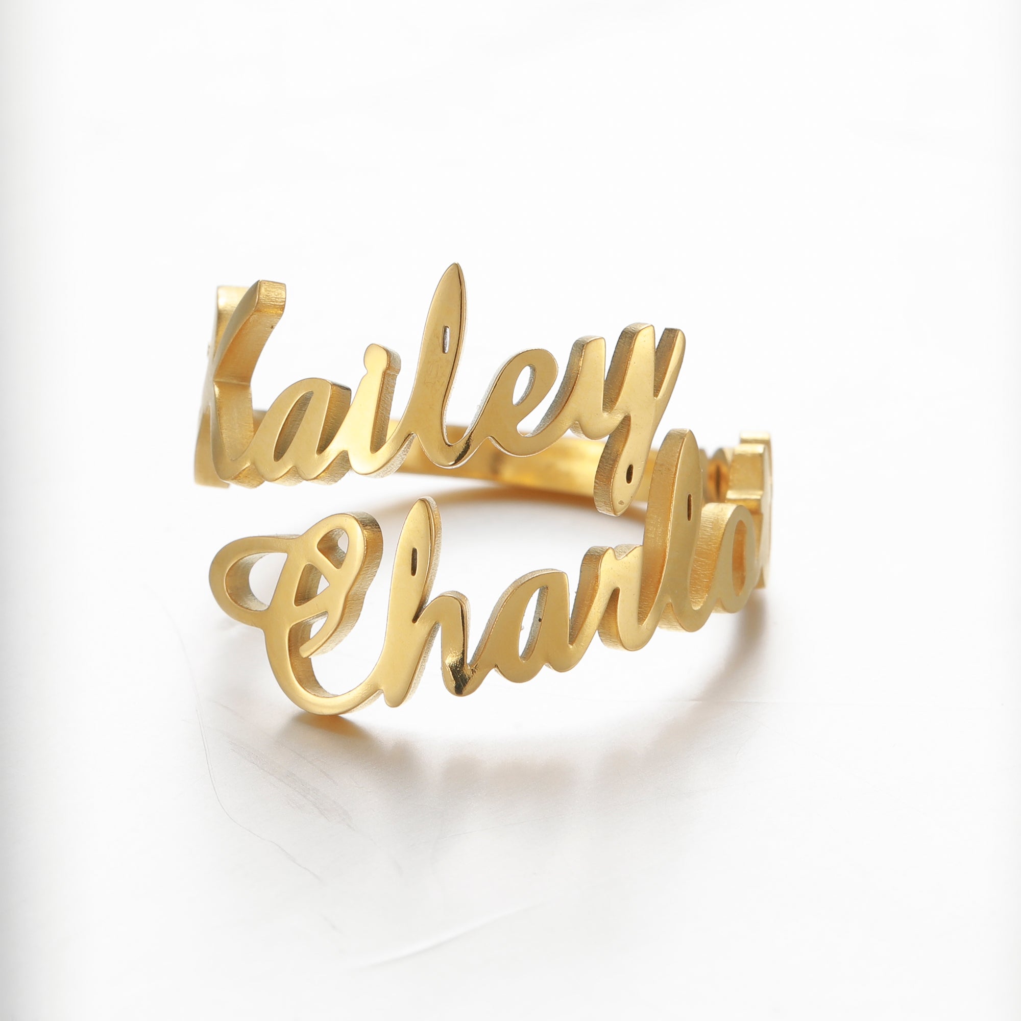 Custom Double Name Ring