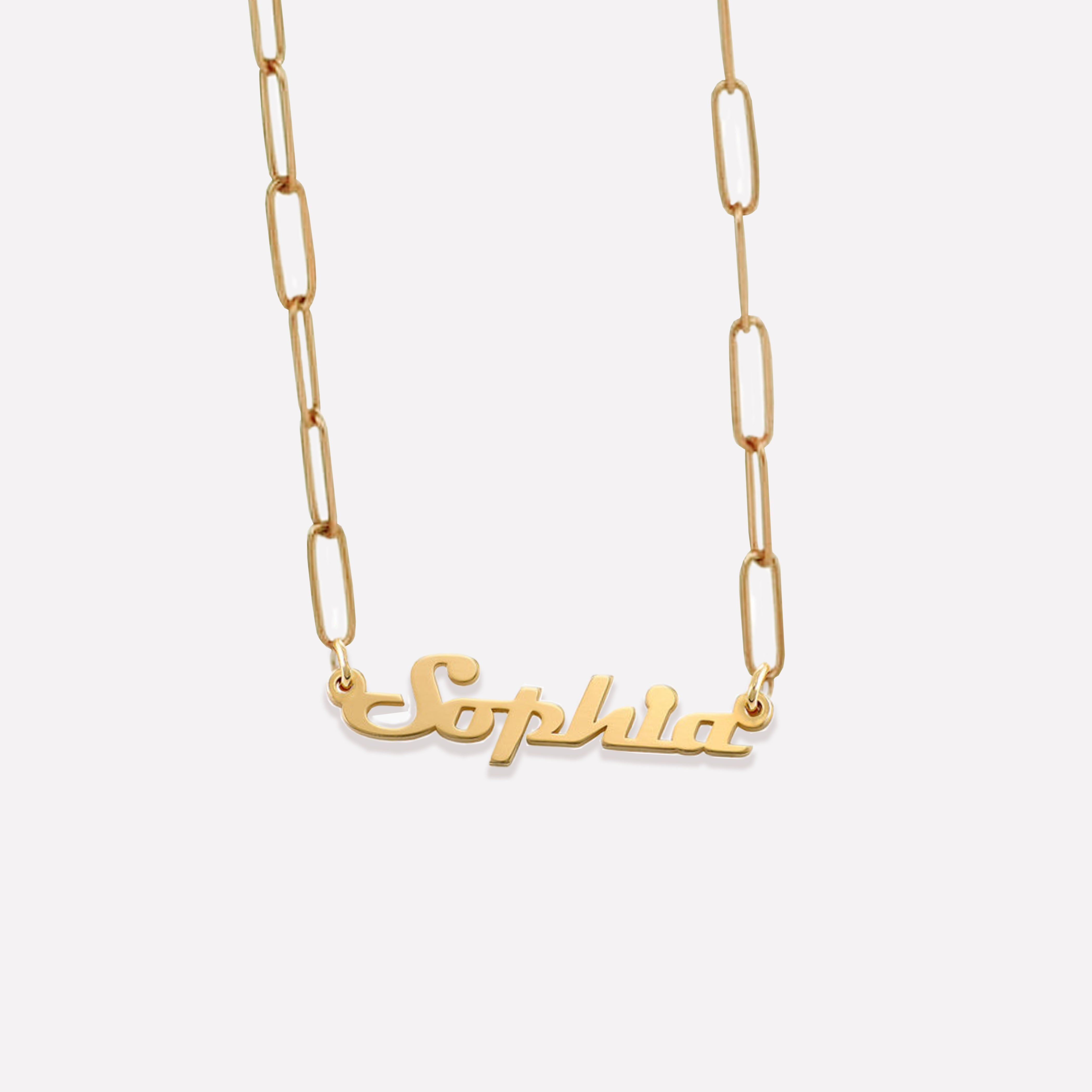 Link Paperclip Chain Custom Name Necklace