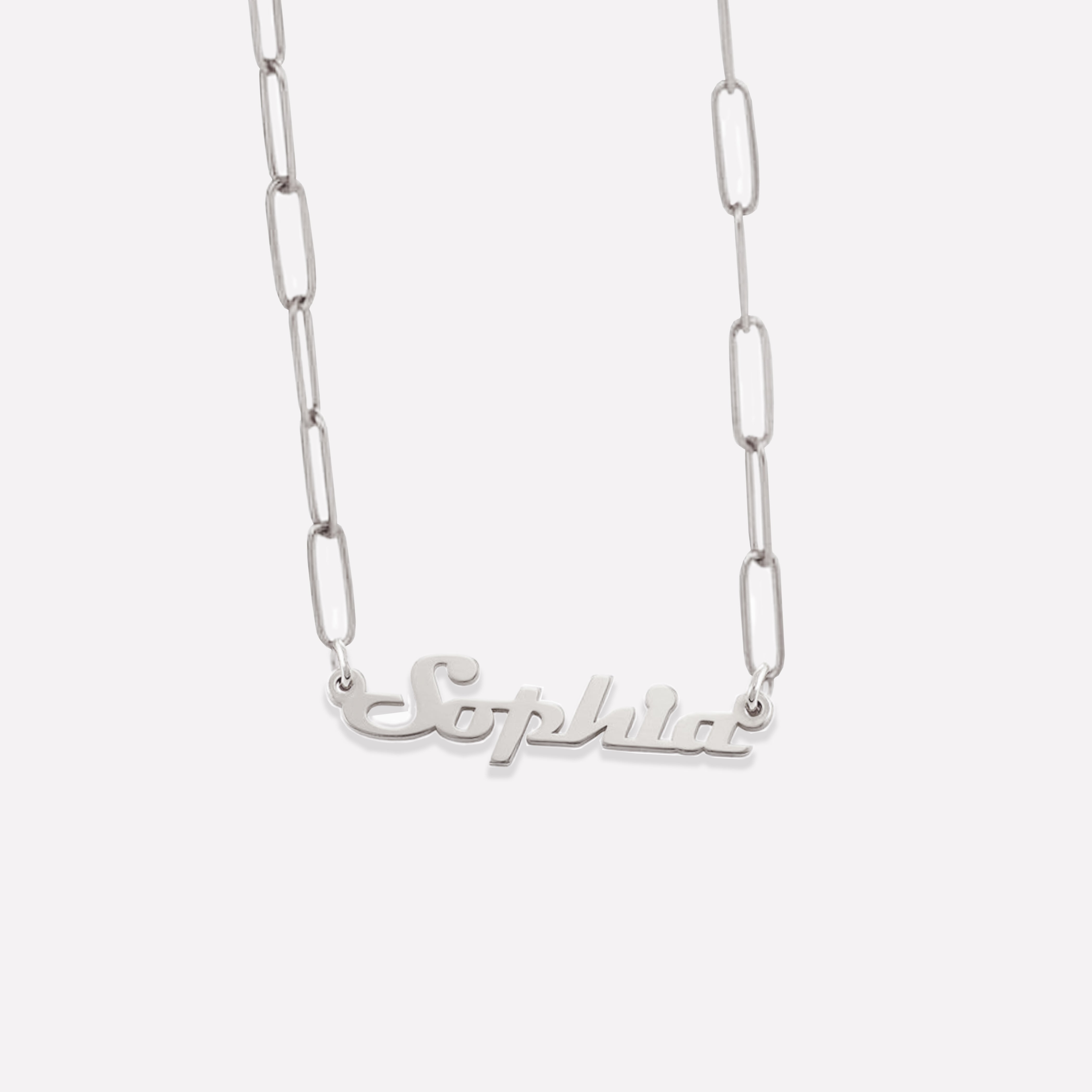 Link Paperclip Chain Custom Name Necklace