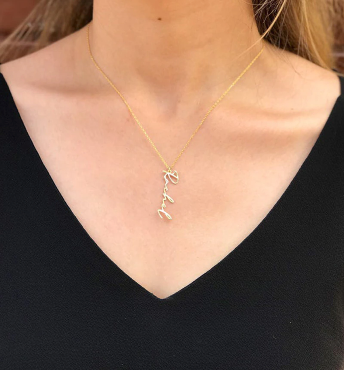 Vertical Custom Name Necklace