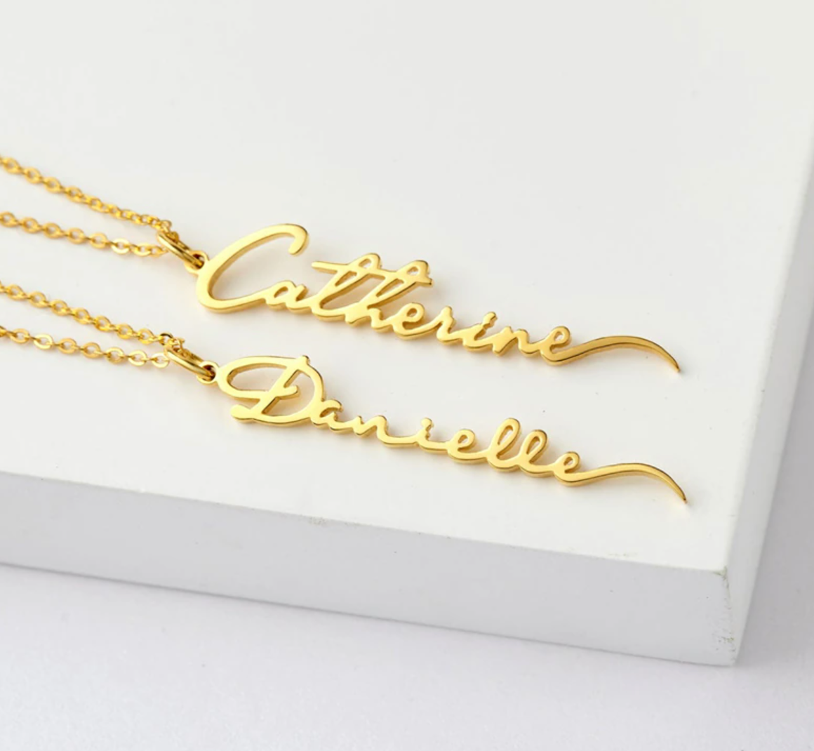 Vertical Custom Name Necklace