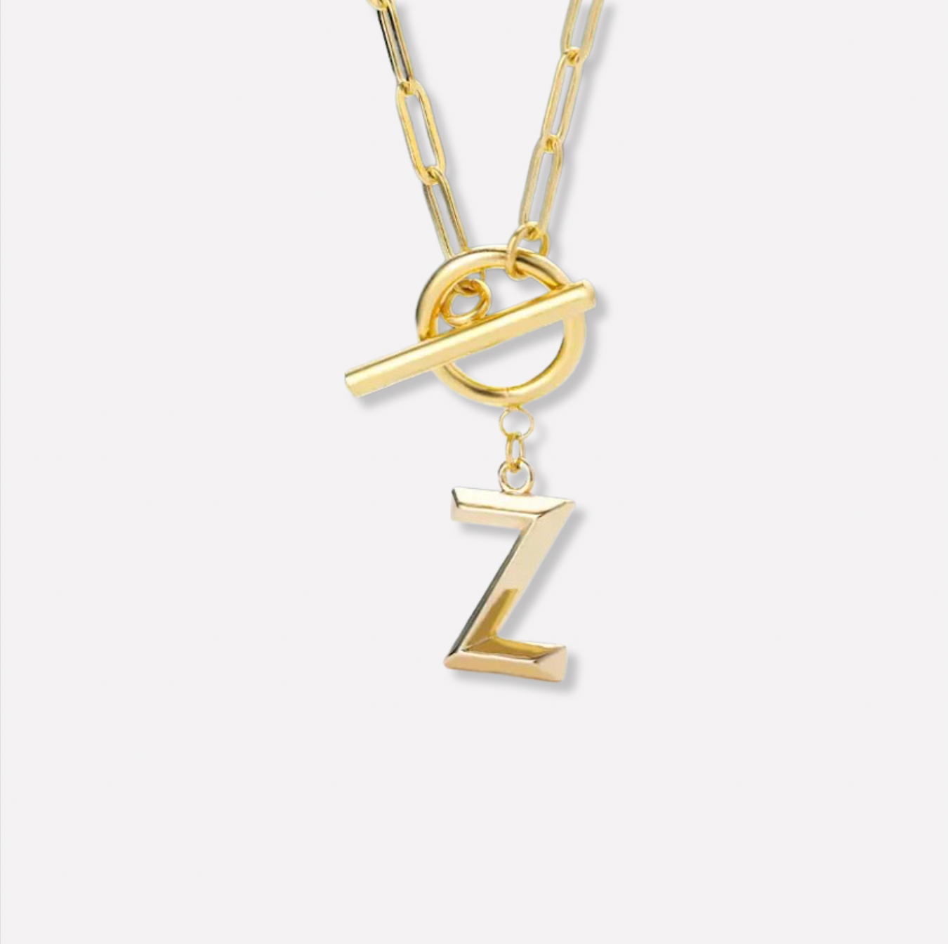 Monogram Initial Toggle Necklace