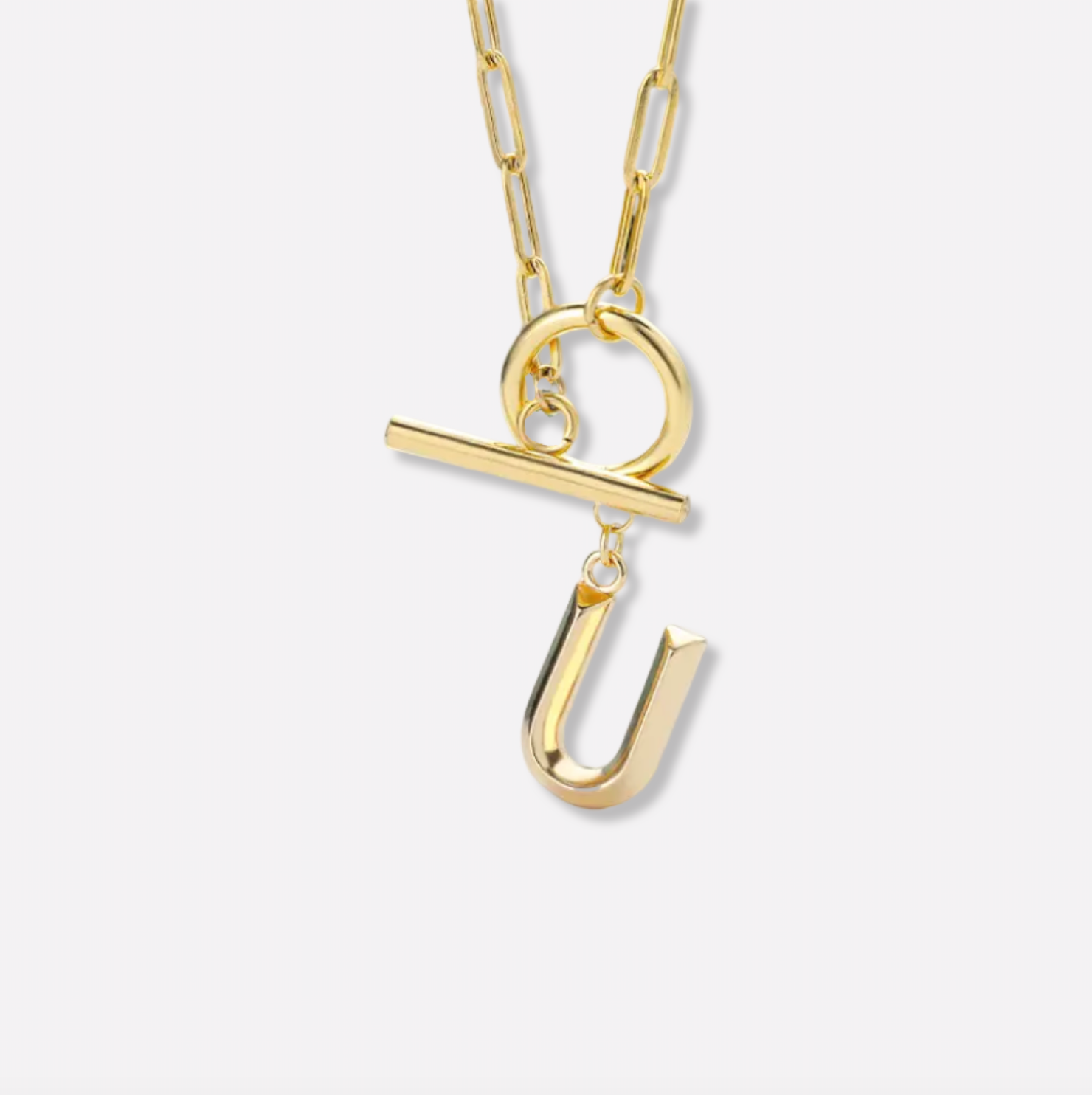 Monogram Initial Toggle Necklace