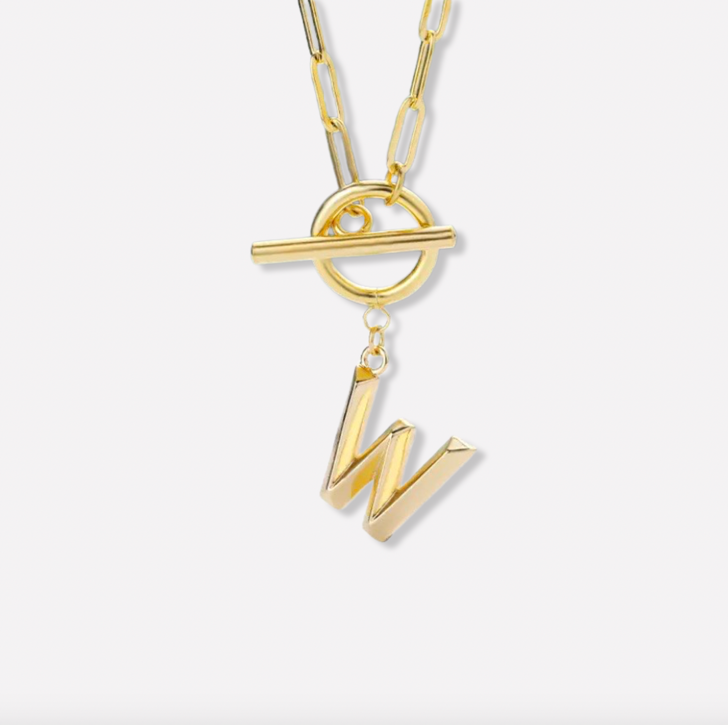 Monogram Initial Toggle Necklace