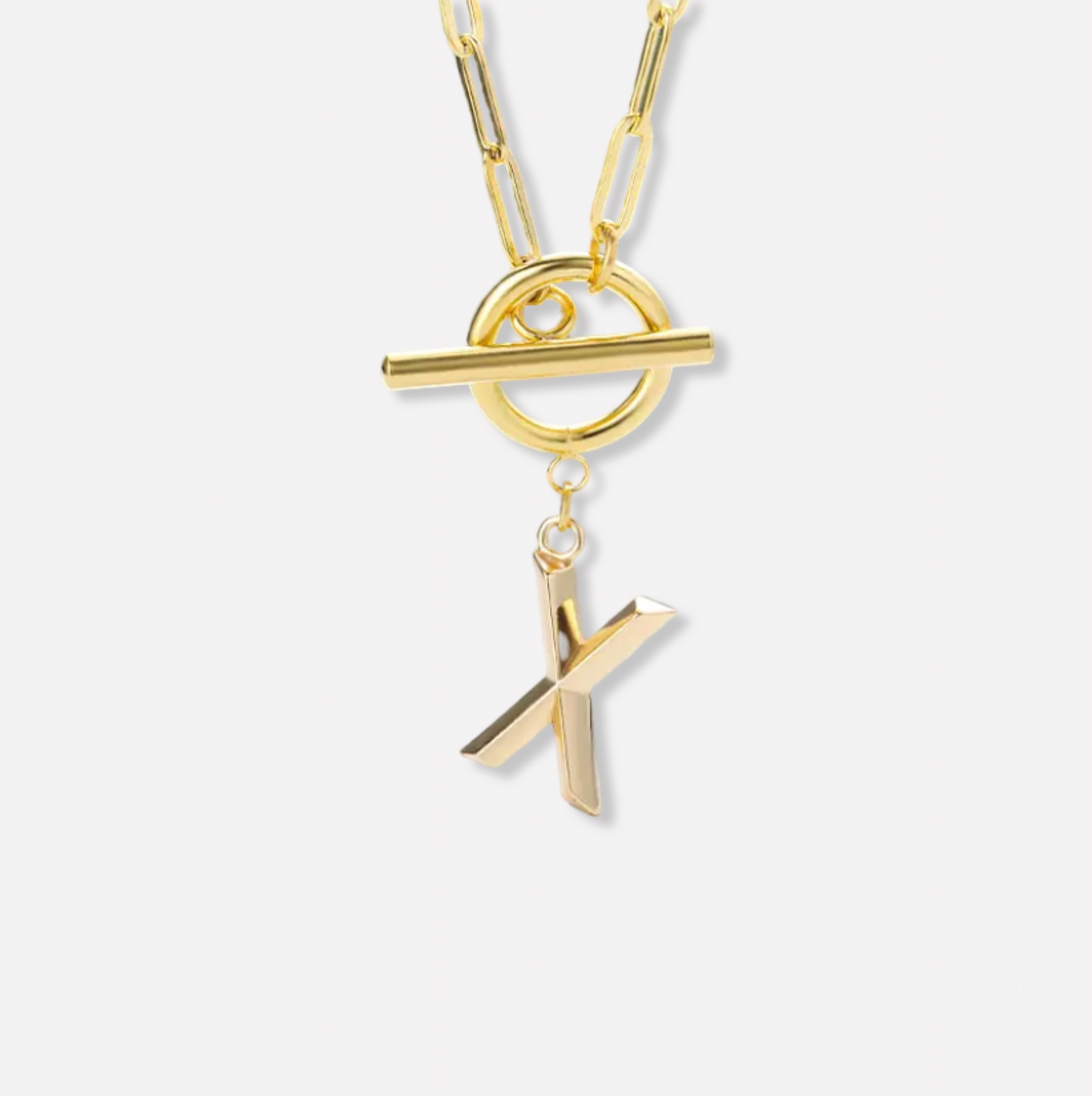 Monogram Initial Toggle Necklace