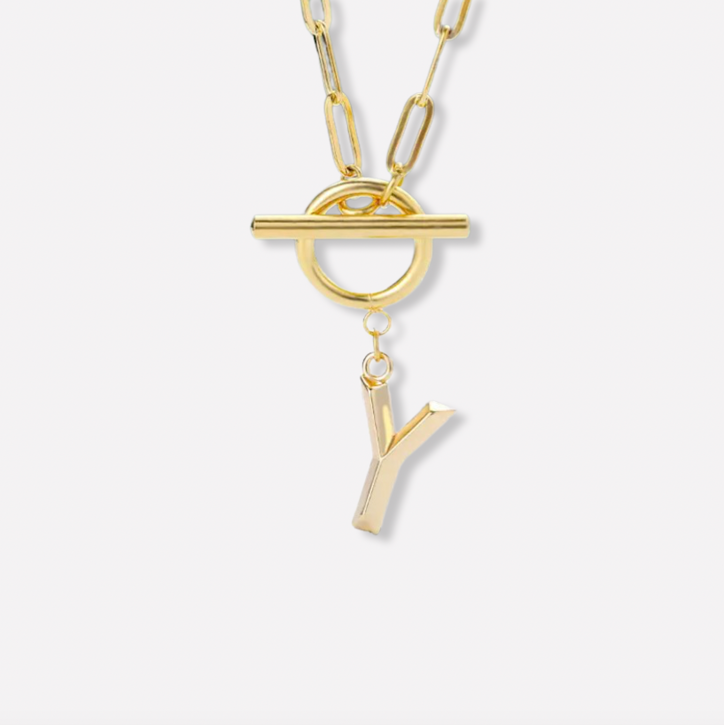 Monogram Initial Toggle Necklace