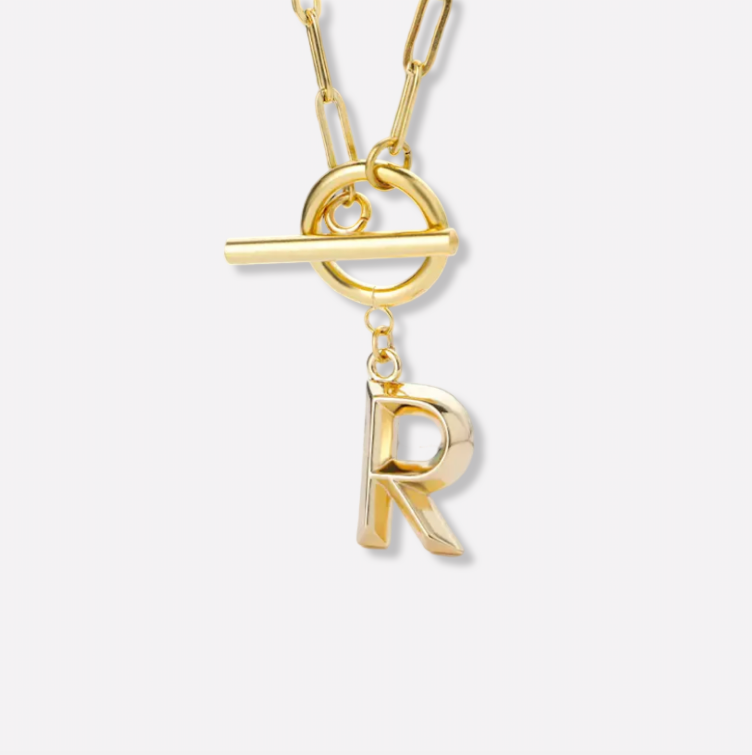 Monogram Initial Toggle Necklace