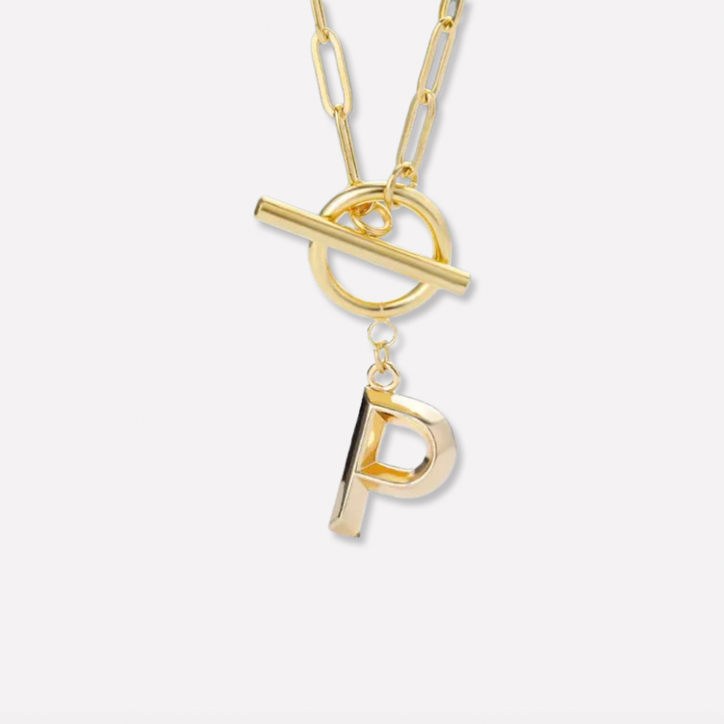 Monogram Initial Toggle Necklace