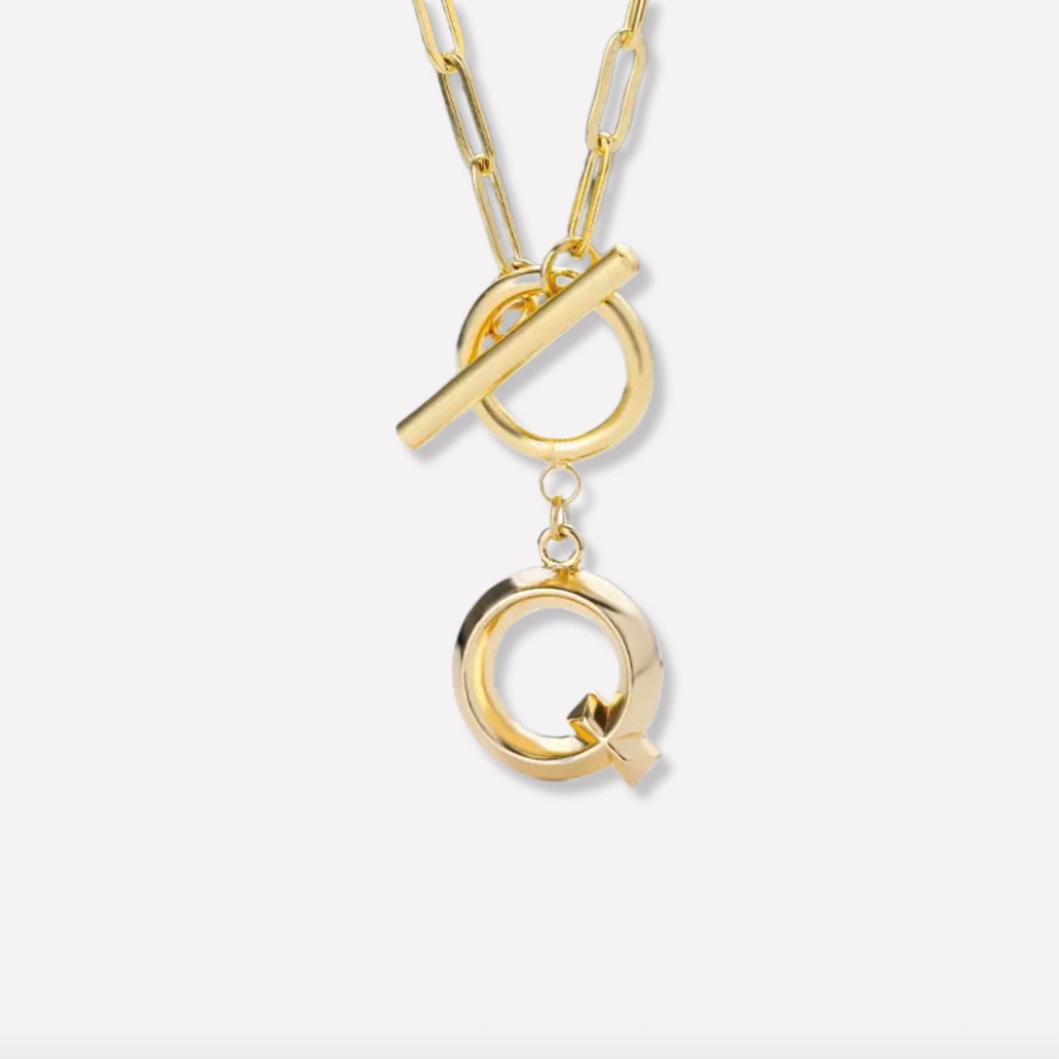 Monogram Initial Toggle Necklace