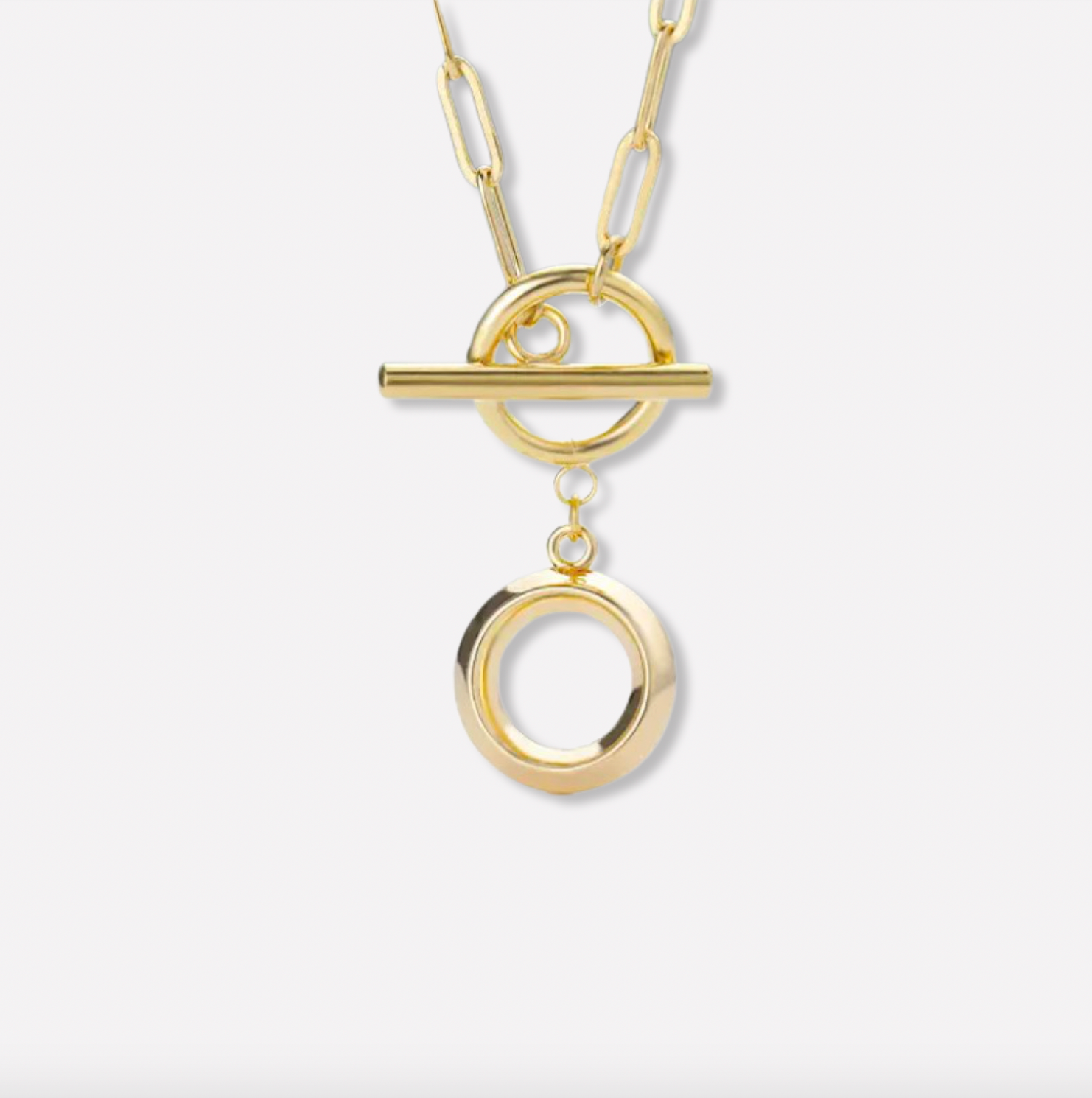 Monogram Initial Toggle Necklace