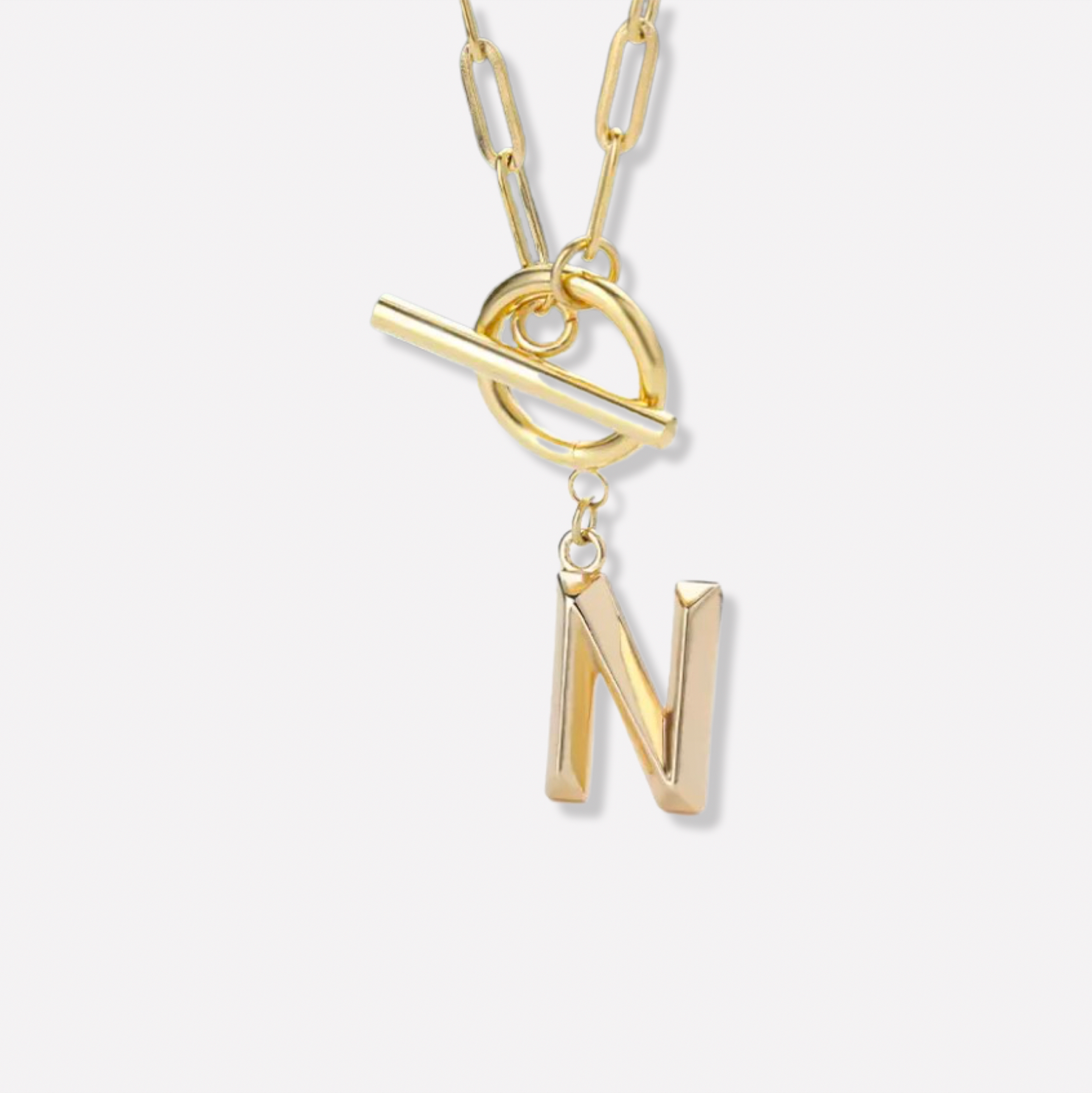 Monogram Initial Toggle Necklace