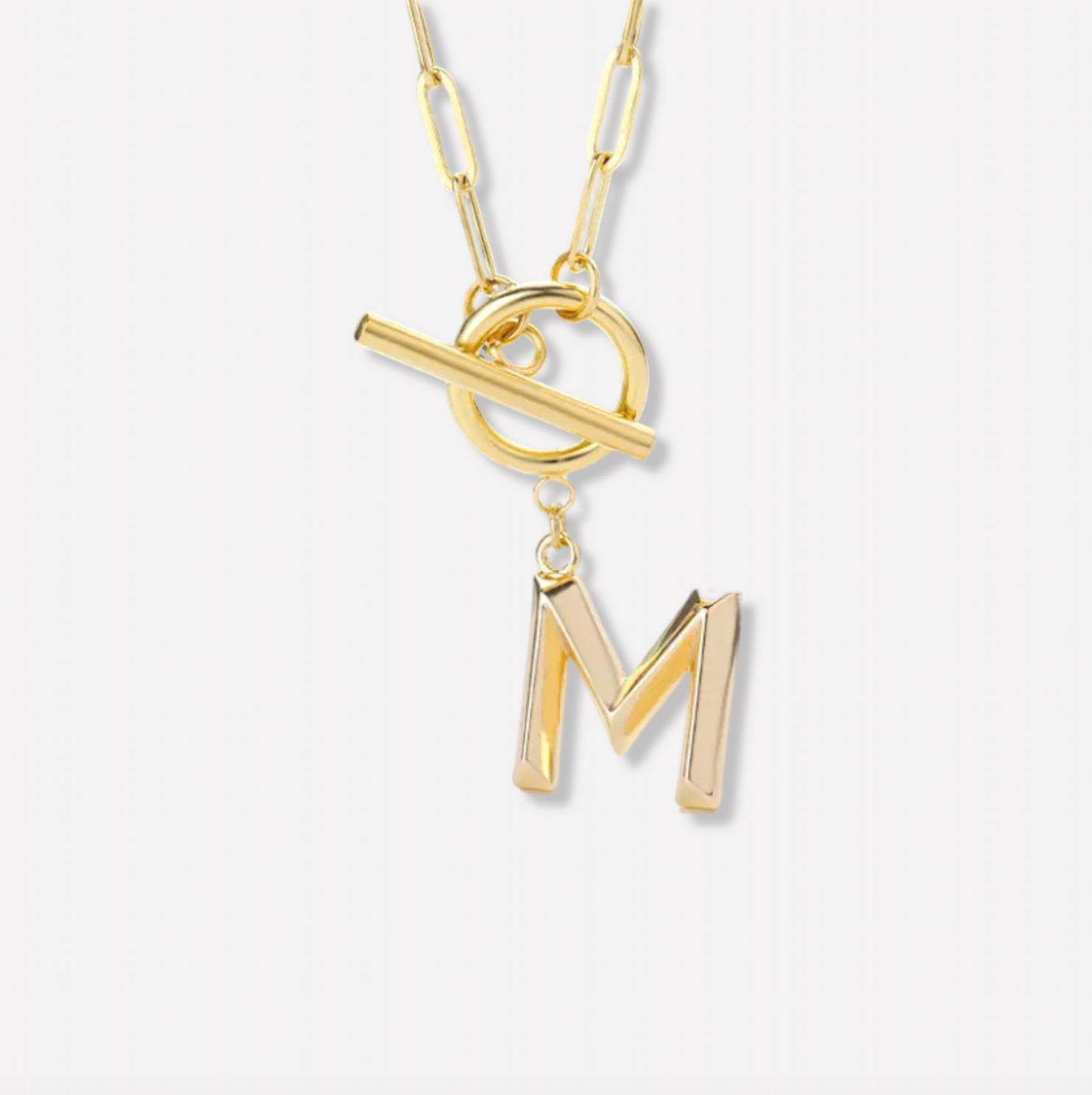 Monogram Initial Toggle Necklace