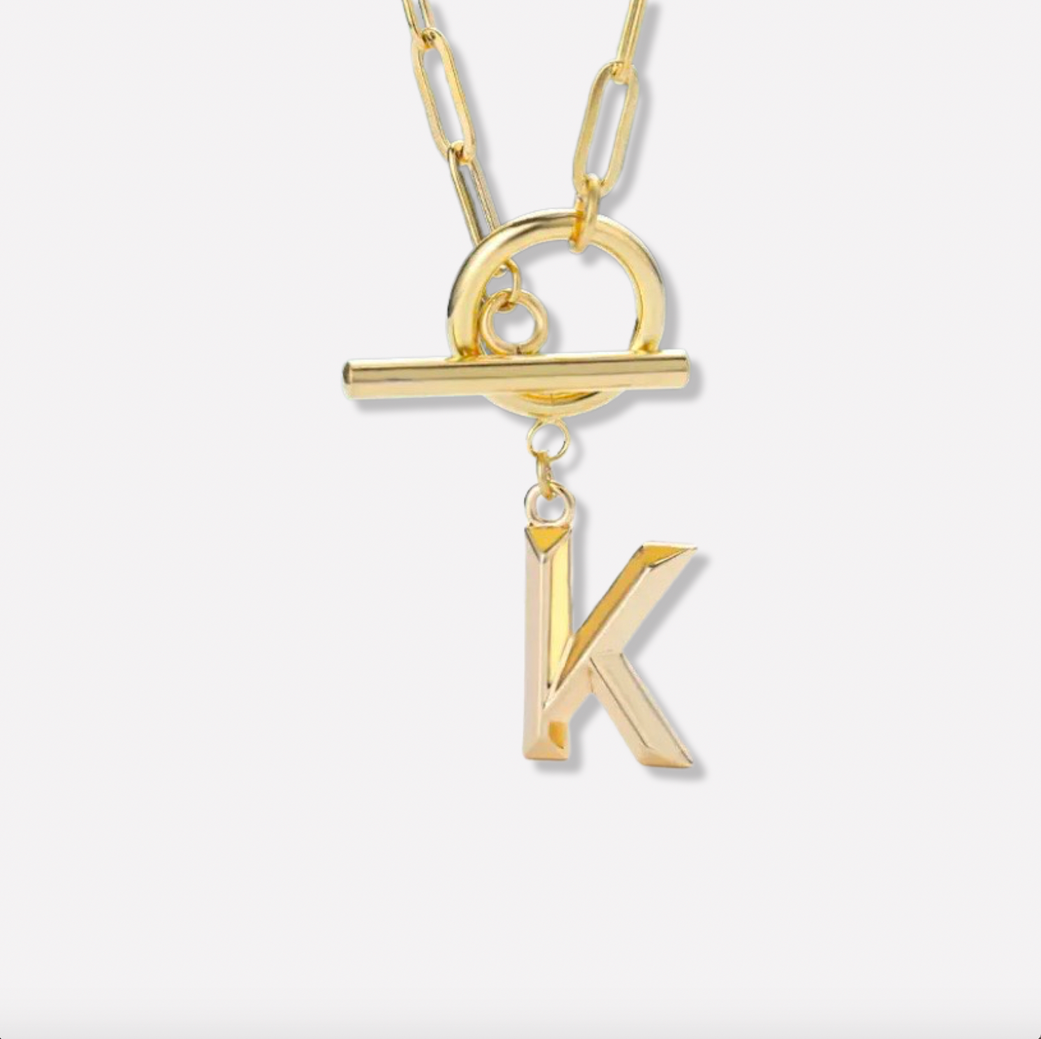 Monogram Initial Toggle Necklace