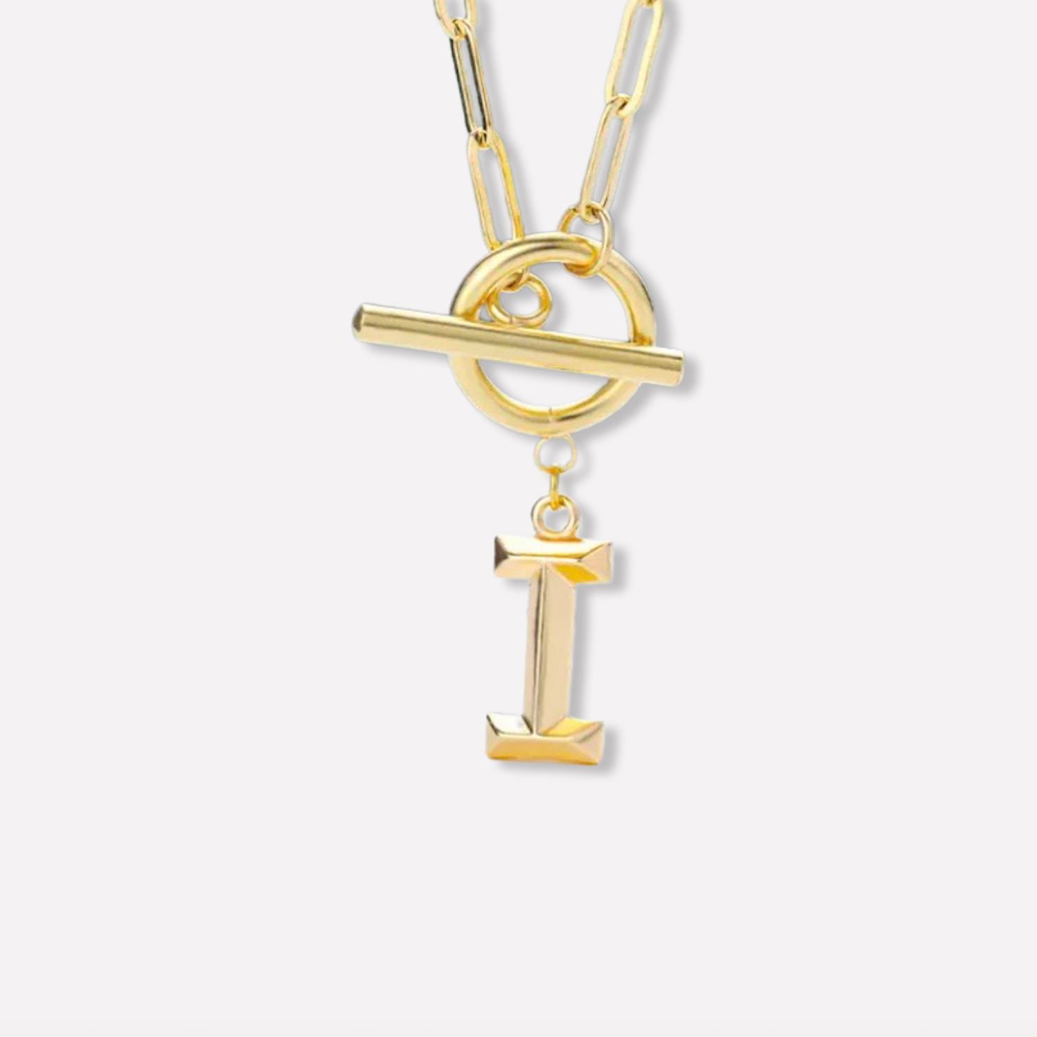 Monogram Initial Toggle Necklace