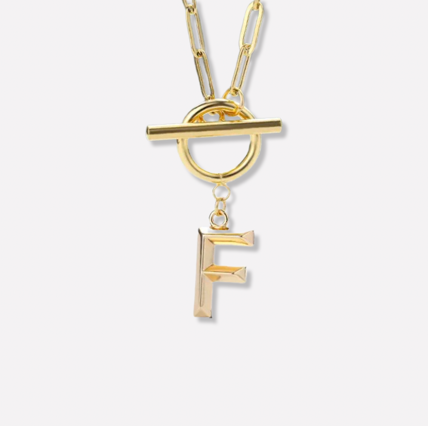 Monogram Initial Toggle Necklace