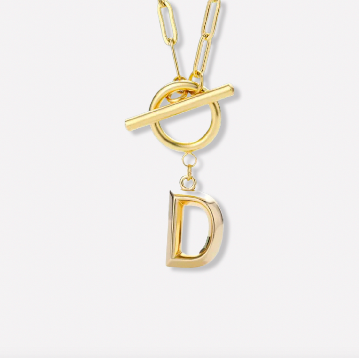 Monogram Initial Toggle Necklace