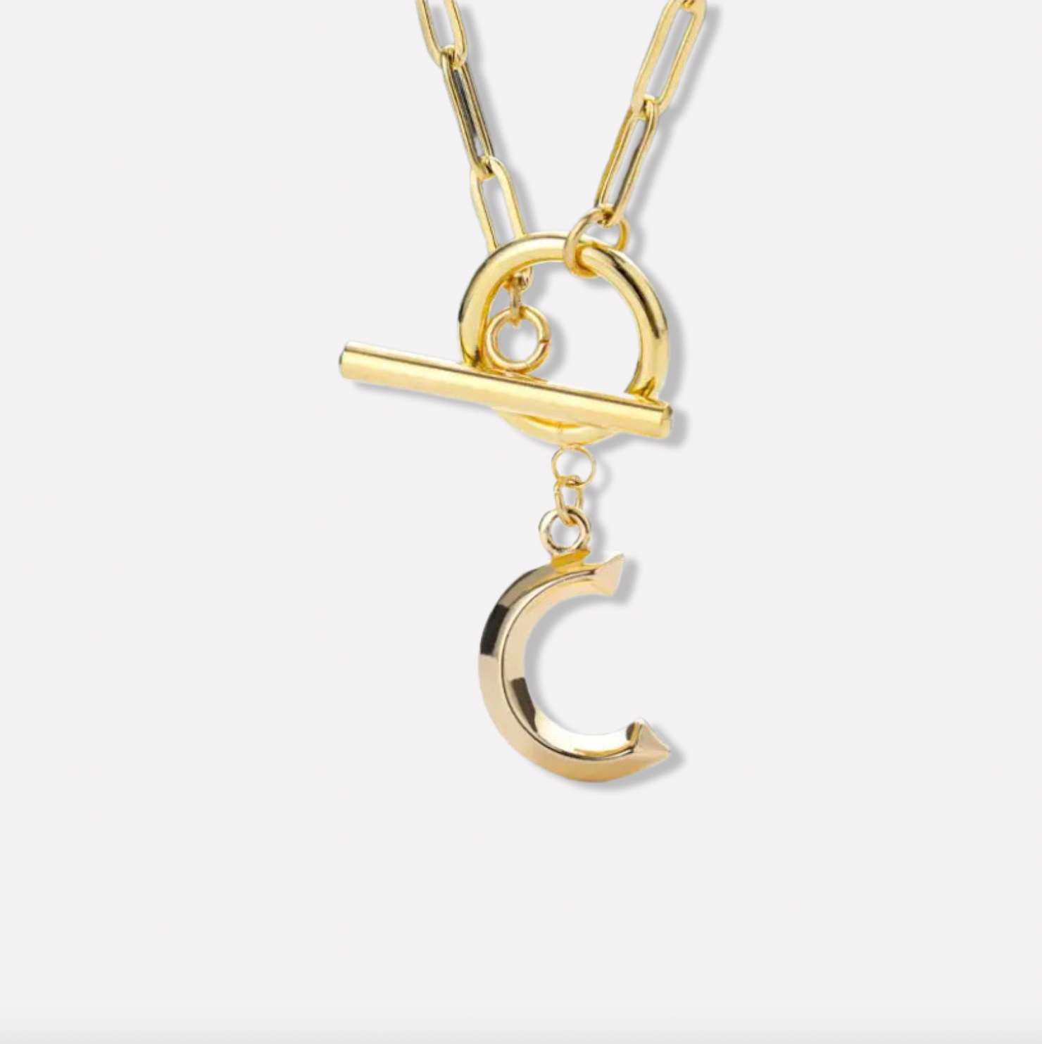 Monogram Initial Toggle Necklace