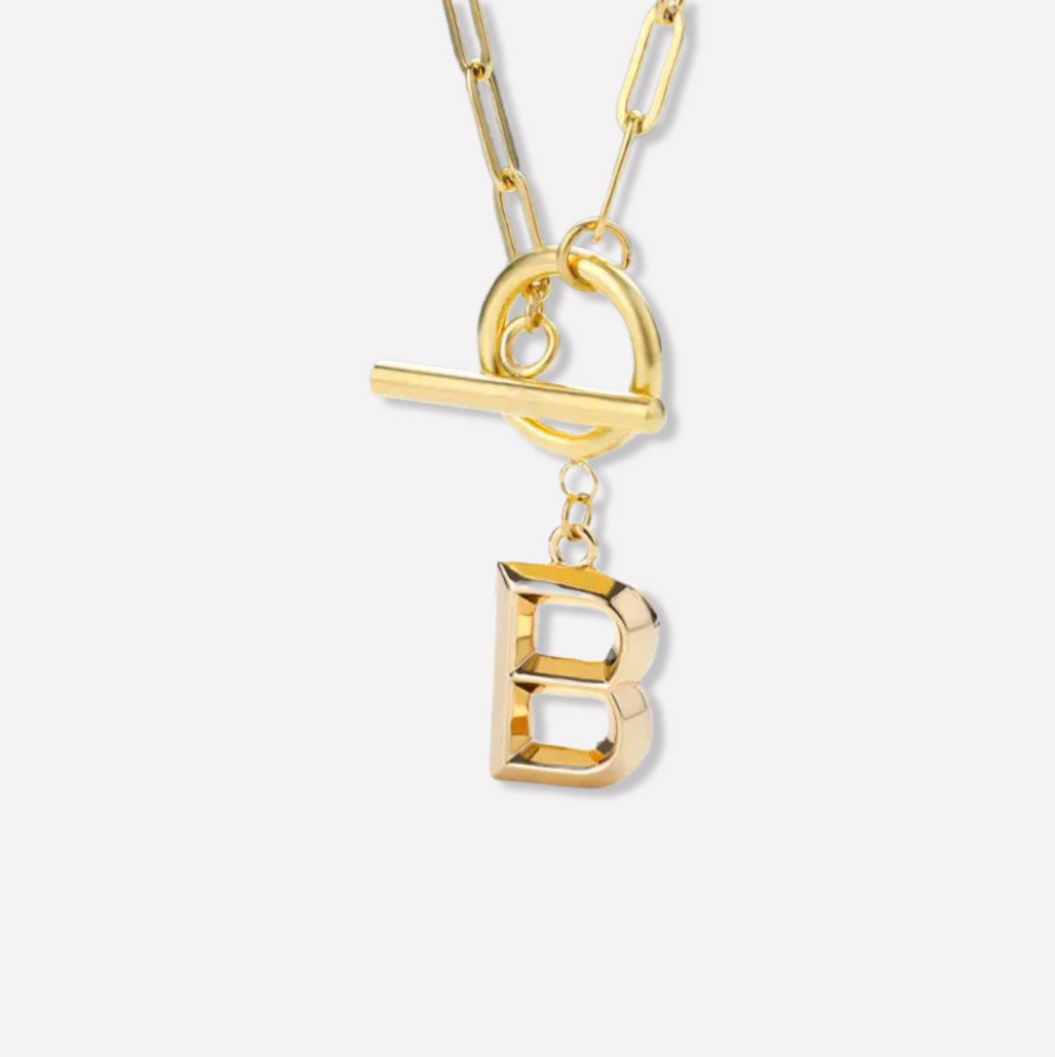 Monogram Initial Toggle Necklace