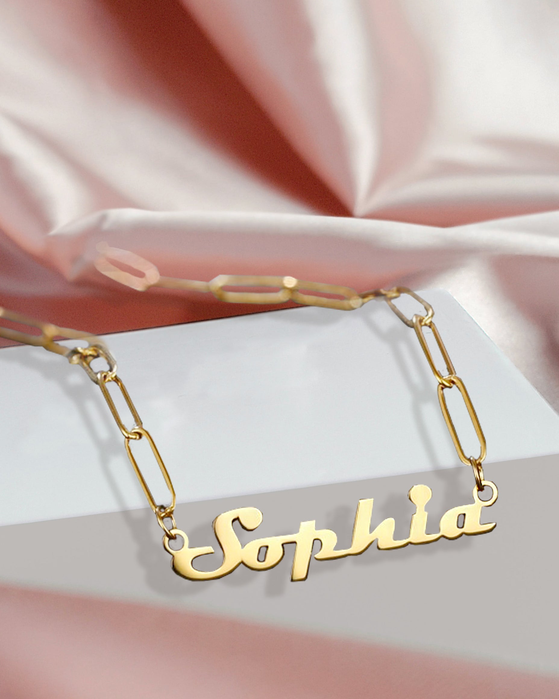 Link Paperclip Chain Custom Name Necklace