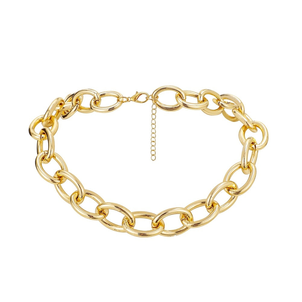 Bold Thick Chains Necklace